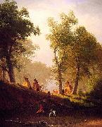 Albert Bierstadt The Wolf River, Kansas Sweden oil painting artist